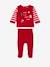 Pyjama Noël bébé 2 pièces en velours rouge brique - vertbaudet enfant 
