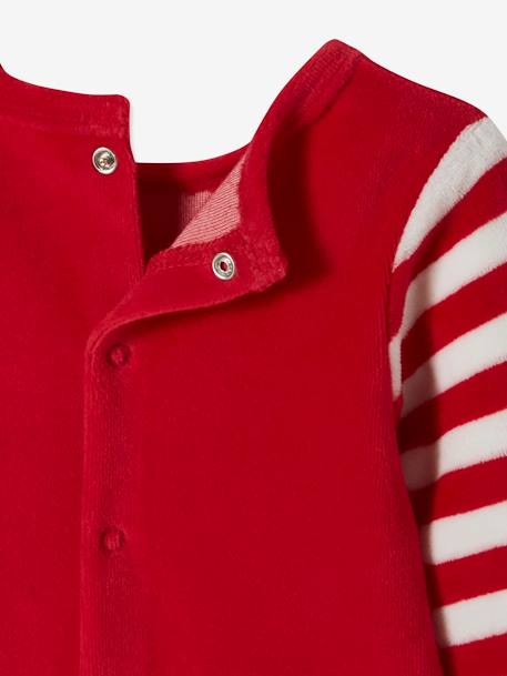 Fluwelen babypyjama in 2 delen voor Kerstmis baksteenrood - vertbaudet enfant 
