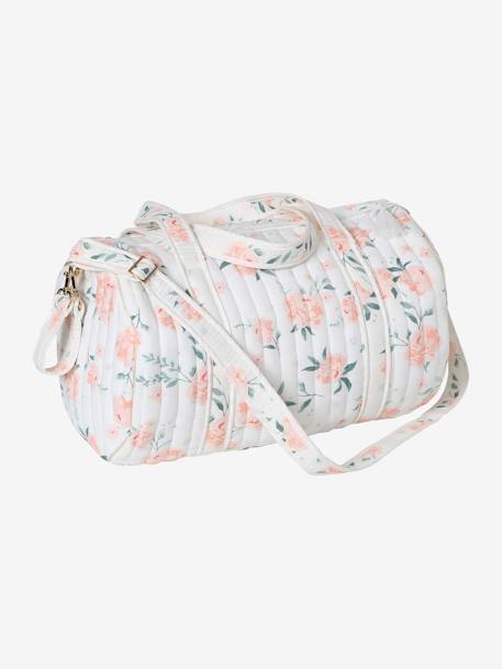 Sac à langer Baby Roll en gaze de coton eau de rose+ivoire imprimé - vertbaudet enfant 
