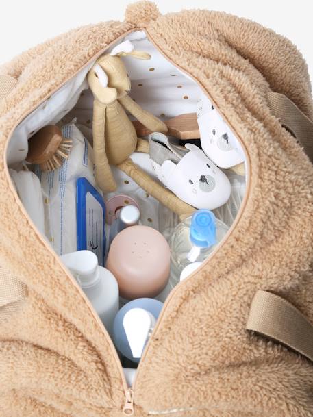 Sac à langer Baby Roll en peluche beige - vertbaudet enfant 