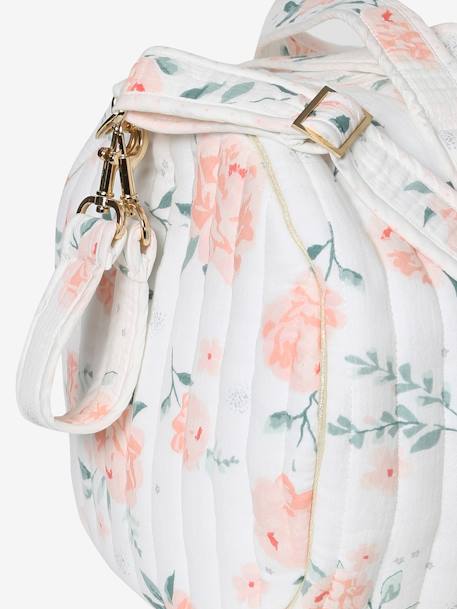 Sac à langer Baby Roll en gaze de coton eau de rose+ivoire imprimé - vertbaudet enfant 