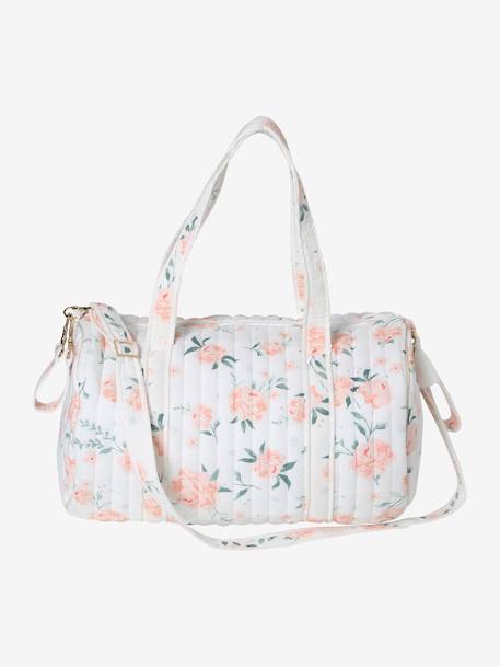 Sac à langer Baby Roll en gaze de coton eau de rose+ivoire imprimé - vertbaudet enfant 