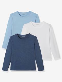 Set van 3 T-shirts voor jongens met lange mouwen Oeko-Tex®  - vertbaudet enfant