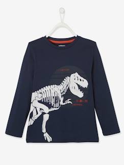 Jongens-Jongens t-shirt met dino T-rex skelet