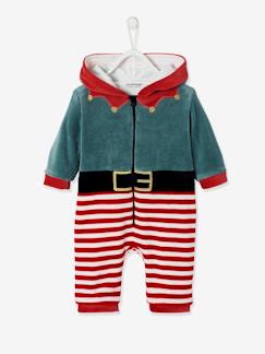 Baby-Pyjama,  overpyjama-Onesie voor Kerstmis in fluweel