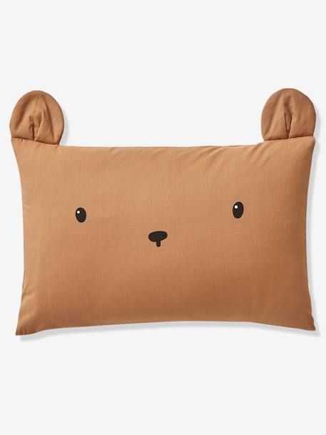 Kussensloop met beer voor baby GREEN FOREST Oeko-Tex® bruin - vertbaudet enfant 