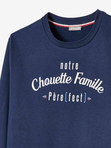 Sweat homme notre Chouette Famille collection capsule  fabrication française MARINE GRISE - vertbaudet enfant 