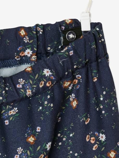 Jupe à volants imprimée fleurs fille encre imprimé - vertbaudet enfant 