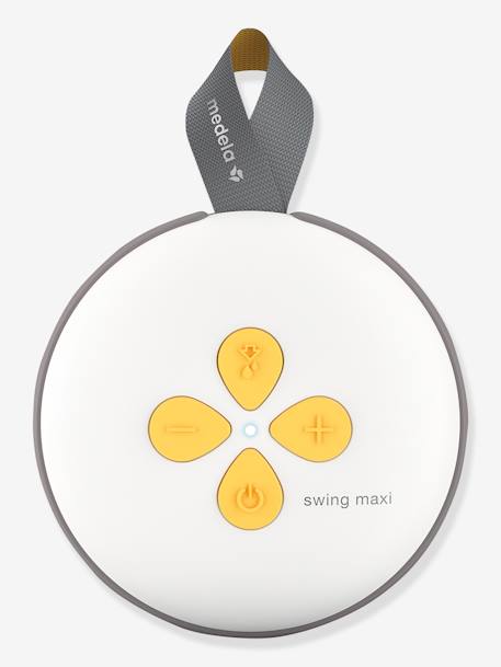Tire-lait électrique double rechargeable Swing Maxi + 2 téterelles blanc/jaune - vertbaudet enfant 
