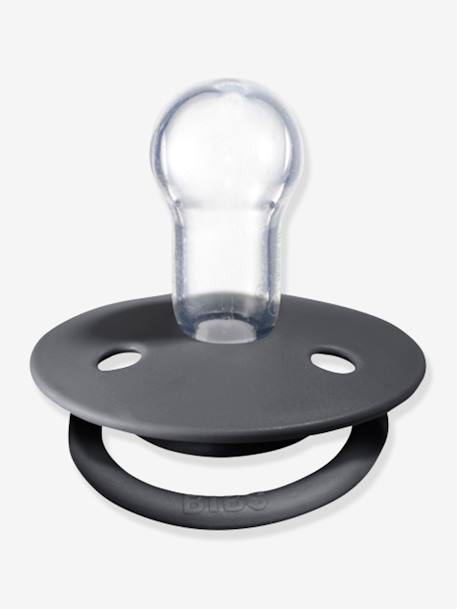 Lot de 2 sucettes-tétines De Lux en silicone GRIS FER/BLEU LAYETTE+IVOIRE/ROSE POUDRE+TERRACOTTA/ROSE POUDRE+VERT AMANDE NIGHT - vertbaudet enfant 