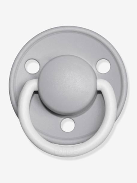 Lot de 2 sucettes-tétines De Lux en silicone BIBS GRIS FER/BLEU LAYETTE+IVOIRE/ROSE POUDRE+TERRACOTTA/ROSE POUDRE+VERT AMANDE NIGHT - vertbaudet enfant 