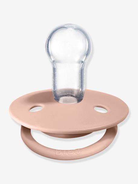 Lot de 2 sucettes-tétines De Lux en silicone GRIS FER/BLEU LAYETTE+IVOIRE/ROSE POUDRE+TERRACOTTA/ROSE POUDRE+VERT AMANDE NIGHT - vertbaudet enfant 