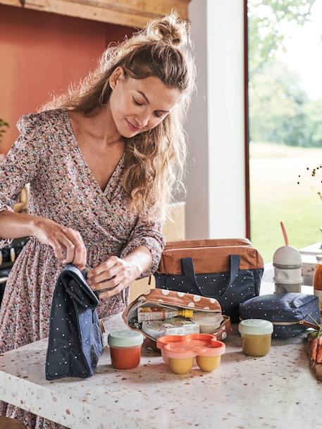 Lunch box en coton enduit marine étoiles - vertbaudet enfant 