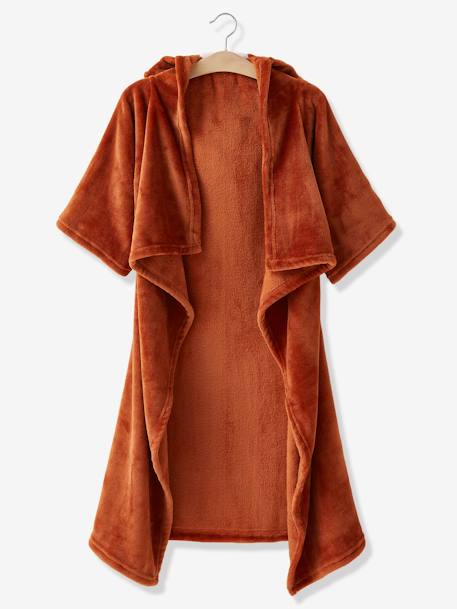 Plaid à manches et capuche Animal parme foncé+roux+vert - vertbaudet enfant 