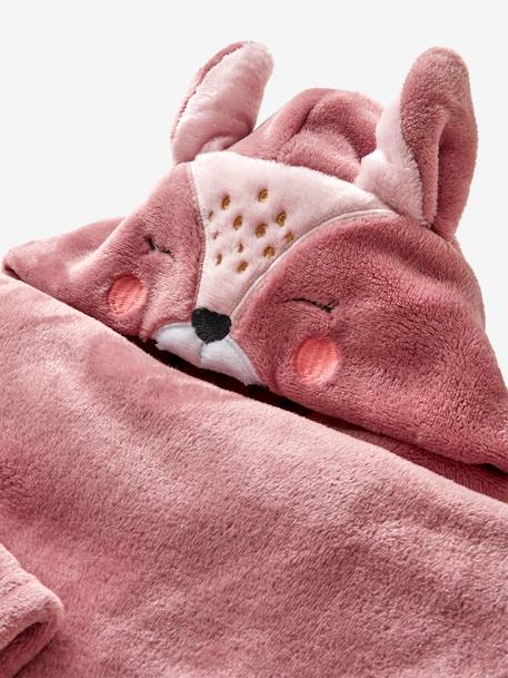 Plaid à manches et capuche Animal parme foncé+roux+vert - vertbaudet enfant 