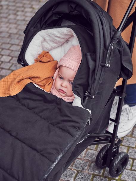 Chancelière poussette en toile déperlante noir - vertbaudet enfant 