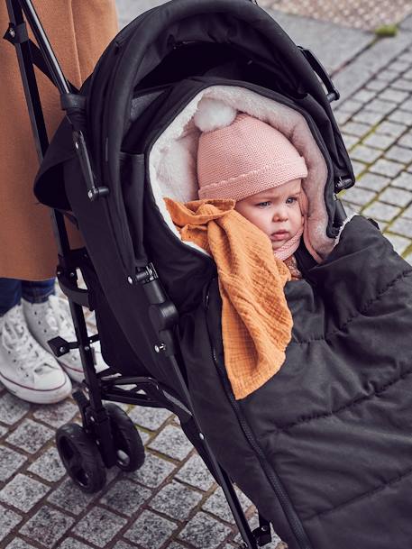 Chancelière poussette en toile déperlante noir - vertbaudet enfant 