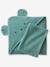 Cape de bain gaze de coton et gant de toilette BIO* bleu+ocre+rose+vert - vertbaudet enfant 