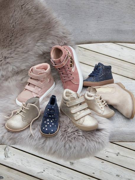 Chaussures premiers pas bébé lacets or - vertbaudet enfant 