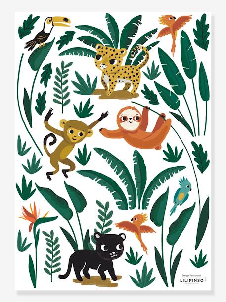 Planche de stickers LILIPINSO - Petits Animaux de la Jungle multicolore - vertbaudet enfant 