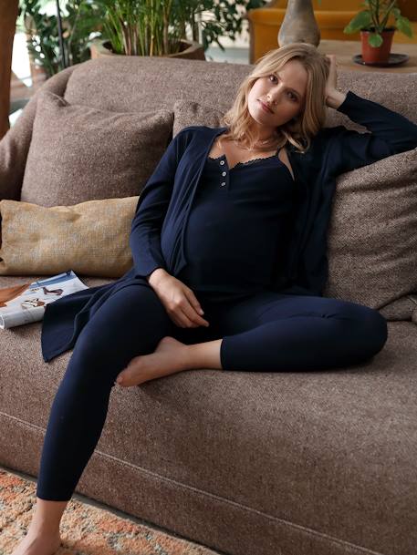2-delige set homewear zwangerschap en borstvoeding Blauw - zie staal - vertbaudet enfant 