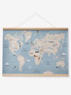 Kaart van de wereld papier muurdecoratie Wereldkaart  - vertbaudet enfant