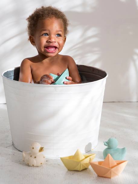Jouet de bain Bateau Origami - MENTHE+NUDE+VANILLE - vertbaudet enfant 