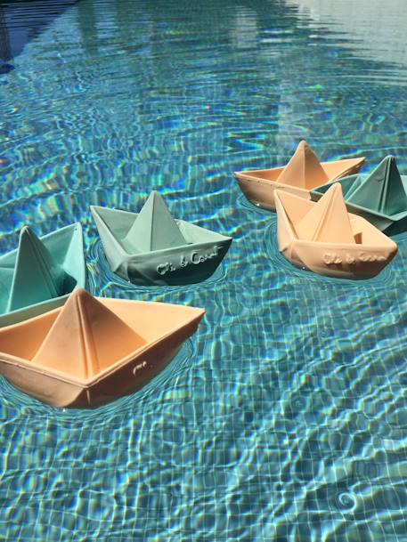 Jouet de bain Bateau Origami - MENTHE+NUDE+VANILLE - vertbaudet enfant 