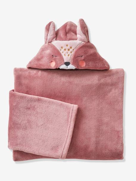 Plaid à manches et capuche Animal parme foncé+roux+vert - vertbaudet enfant 