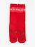 Pack chaussettes noël fille enfant + adulte rouge foncé imprimé - vertbaudet enfant 