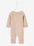 Geribde babypyjama met lange mouwen antraciet+gechineerd beige+gemêleerd grijs - vertbaudet enfant 