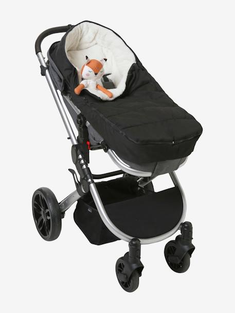 Voetenzak voor kinderwagen van waterafstotende stof zwart - vertbaudet enfant 