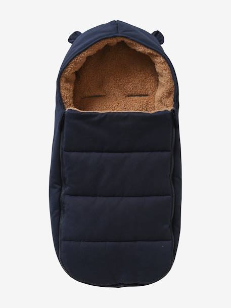 Chancelière coque et nacelle en toile déperlante Encre+noir - vertbaudet enfant 