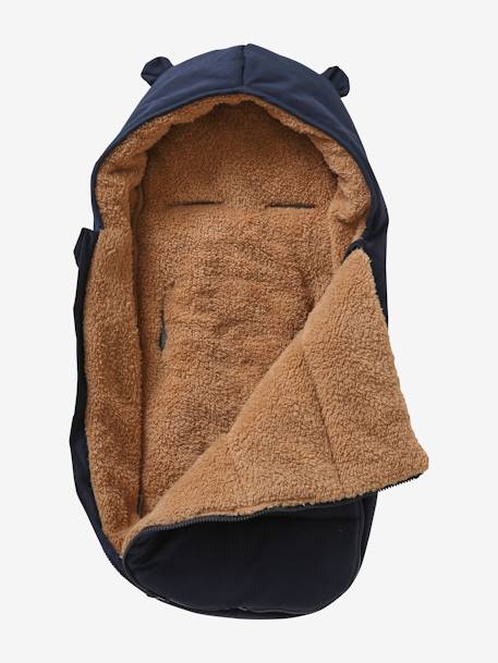 Chancelière coque et nacelle en toile déperlante Encre+noir - vertbaudet enfant 