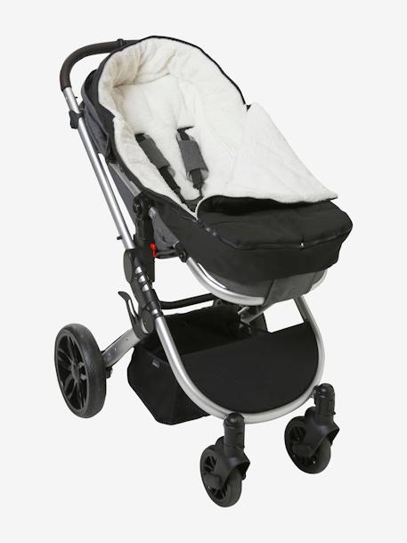 Chancelière poussette en toile déperlante noir - vertbaudet enfant 