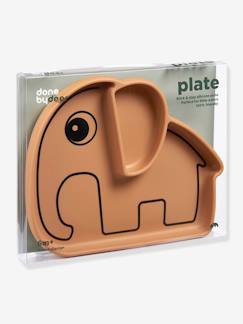 Puériculture-Repas-Assiette DONE BY DEER Stick&Stay Elephant en silicone
