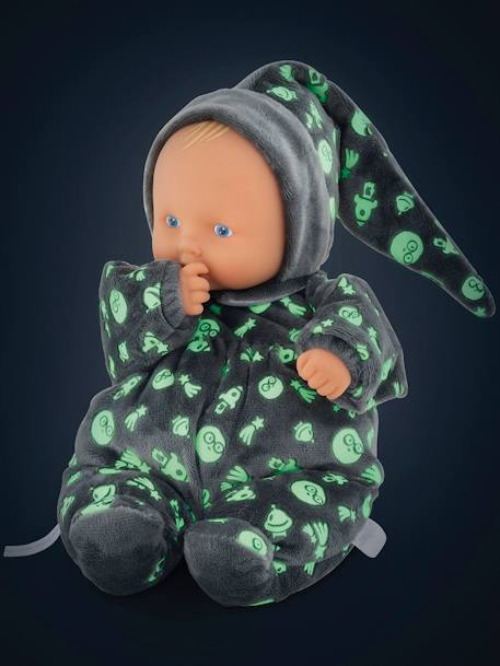 Poupée Babipouce Brille dans la nuit GRIS FONCE UNI AVEC DECOR - vertbaudet enfant 