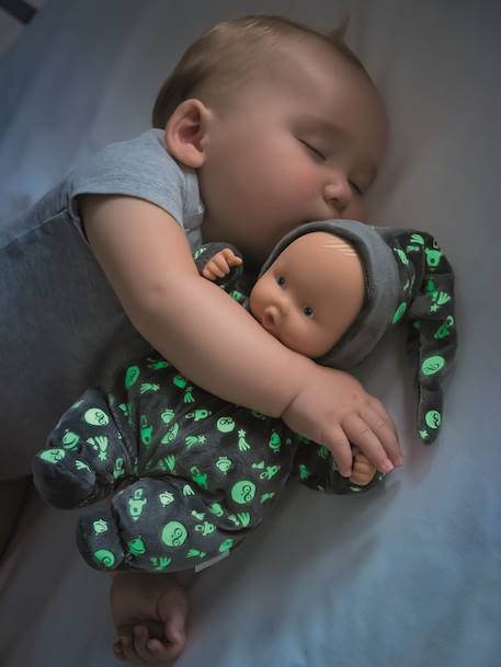 Poupée Babipouce Brille dans la nuit GRIS FONCE UNI AVEC DECOR - vertbaudet enfant 