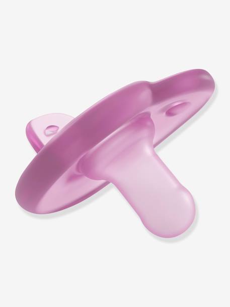 Lot de 2 sucettes nouveau-né Philips AVENT Soothie C½ur Bleu/Bleu clair+Rose clair/Rose framboise - vertbaudet enfant 