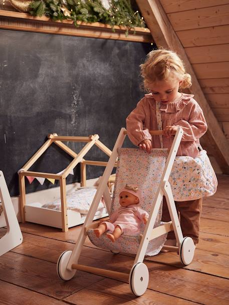 Lit cabane poupon en bois FSC® multicolore - vertbaudet enfant 
