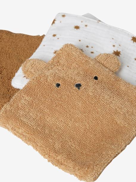 Lot de 6 lingettes lavables Ourson caramel - vertbaudet enfant 