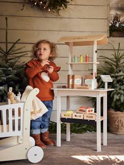 Speelgoed-Imitatiespelletjes-Keuken en etenswaren-Mijn kleine biologische markt in FSC®-hout