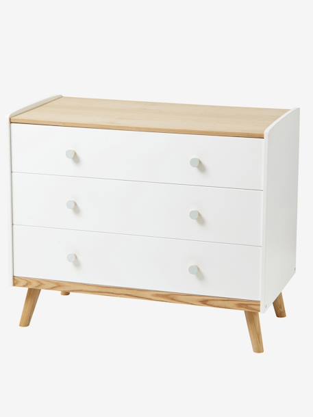 Commode avec poignées personnalisables LIGNE CONFETTI blanc+Vert - vertbaudet enfant 