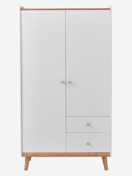 Armoire 2 portes CONFETTI blanc+Vert - vertbaudet enfant 