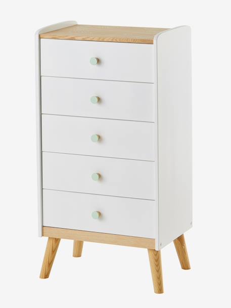 Commode semainier avec poignées personnalisables CONFETTI blanc - vertbaudet enfant 