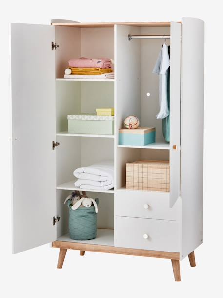 Armoire 2 portes CONFETTI blanc+Vert - vertbaudet enfant 