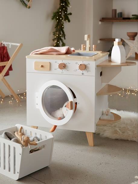 Machine à laver et à repasser en bois FSC® blanc - vertbaudet enfant 