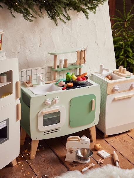 Cuisine en bois FSC® design blanc+caramel - vertbaudet enfant 
