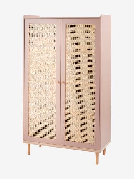 Armoire cannage POÉSIE rose+vert - vertbaudet enfant 