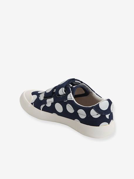 Linnen klittenband sneakers meisje marineblauw - vertbaudet enfant 